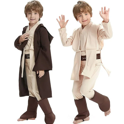 Star Wars Obi-Wan Kenobi Kids Cosplay Costume - Jedi Warrior Hooded Cloak Suit