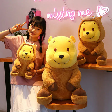 Lusy Store LLC Winnie The Pooh Stuffed Plush Toys Kawaii Bear Cosplay Squirrel Plushies Gifts for Children Stuffed Animal