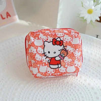 [Licensed] Sanrio Hello Kitty Cinnamoroll Kuromi Cartoon Girl Sanitary Napkin Storage Bag MakeUp Bag Coin Purse Card Holder Bag