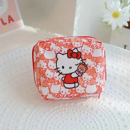 [Licensed] Sanrio Hello Kitty Cinnamoroll Kuromi Cartoon Girl Sanitary Napkin Storage Bag MakeUp Bag Coin Purse Card Holder Bag