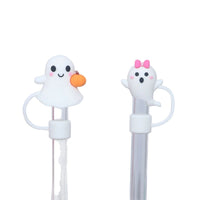 1-19pcs Cartoon 3D Halloween Series Stanley Straw Covers Reusable 10mm Straw Topper Compatible With Dust-Proof Straw Tips Lid