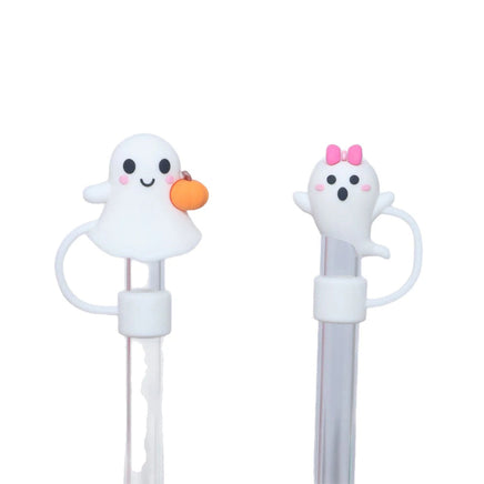 1-19pcs Cartoon 3D Halloween Series Stanley Straw Covers Reusable 10mm Straw Topper Compatible With Dust-Proof Straw Tips Lid