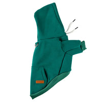 Dog Hoodie Small And Medium Dog Vest Outdoor Sweatshirt Bulldog Husky Warm Fleece Pet Clothing Puppy Costume Green