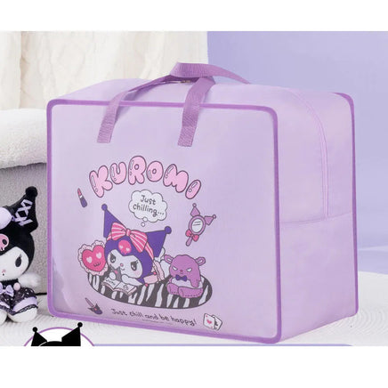 Hello Kitty Quilt Storage Bag Large Capacity Sanrio Kuromi Children's Cartoon Kindergarten Handheld Quilt Bags Moving Bags Lusy Store