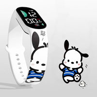 Latest Cartoon Watch Pochaco Cinnamoroll Electronic Watch Smart Bracelet Black Rice Anime Character Student Watch a006