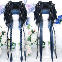 OLACARE Synthetic Super Long Curly Lolita Wig With Bangs 120cm Blonde White Pink Cute Fake Hair Women Halloween Cosplay Wigs Orange