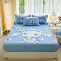 Hello Kitty Fitted Sheet Bed Cover Nonslip Mattress Cover Soft Bedding Brushed Protector C