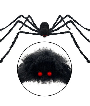 Lusy Store LLC Black Spider Halloween Decoration Haunted House Prop Indoor Outdoor Giant Decor Plush