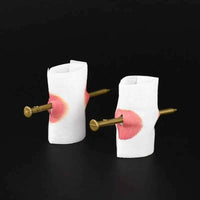 5/10Pcs Fake Nail Through Finger With Blood Bandage Fool Toy Halloween Prank Magic Prop Joke Magic Funny Gadgets Magic Trick Toy