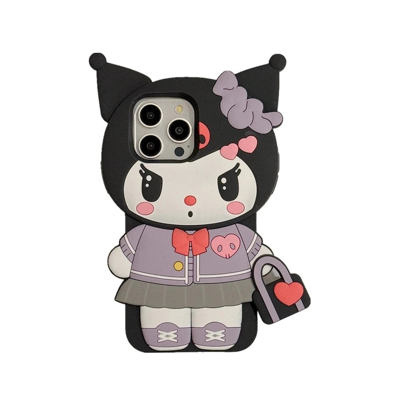 Handbag Hello Kitty Kuromi For iPhone 16 15 14 13 12 11 Pro Max Silicone Soft Cover Case Lusy Store