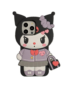 Handbag Hello Kitty Kuromi For iPhone 16 15 14 13 12 11 Pro Max Silicone Soft Cover Case Lusy Store