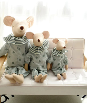 Lusy Store LLC Cute Baby Mouse Plush Toys Stuffed Animal Mouse Dolls Lovely Rat with Clothes Kids Birthday Gifts Plush