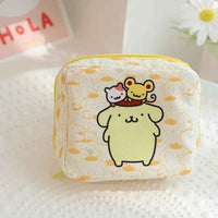 [Licensed] Sanrio Hello Kitty Cinnamoroll Kuromi Cartoon Girl Sanitary Napkin Storage Bag MakeUp Bag Coin Purse Card Holder Bag
