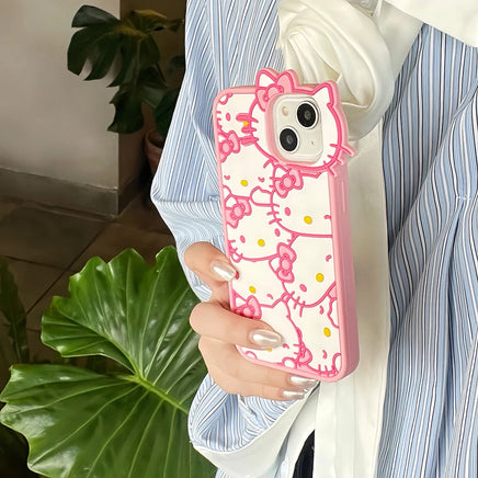 Kawaii Cartoon Sanrios Hello Kitty Phone Case For iPhone 15 14 13 12 11 Pro Max Soft Silicone Drop-resistant Back Cover Gift Lusy Store