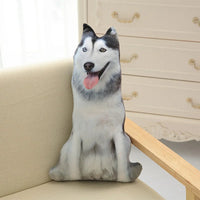 3D Cute Curved Dog Pillow 50cm Pillow Realistic Animal Funny Dog Head Role Playing Home Decoration Sofa Ornament Lusy Store