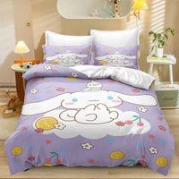 Cute Cinnamoroll Bedding Sets Comforter Quilt Bed Cover Duvet Cover Pillow Case 2-3 Pieces Sets Kids Adult Size Home Decor Lusy Store