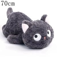 Funny Three Poses Fat Black Cat Plush Stuffed Animals For Boys and Girls Children Gift C-70cm CHINA