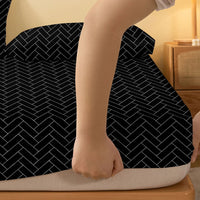 Lusy Store 1 Piece Of Harrow Porcelain Pattern Frosted Bedsheet, Bedroom Printed Bedspread, Bedding (Excluding Pillowcases) 