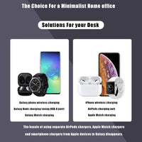 LED Light Bedside Lamp Qi Wireless Charger Dock