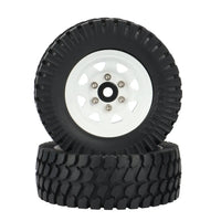 Lusy Store LLC 1.55 Metal Beadlock Wheel Rim Tire Set for 1/10 RC Crawler Car Toys