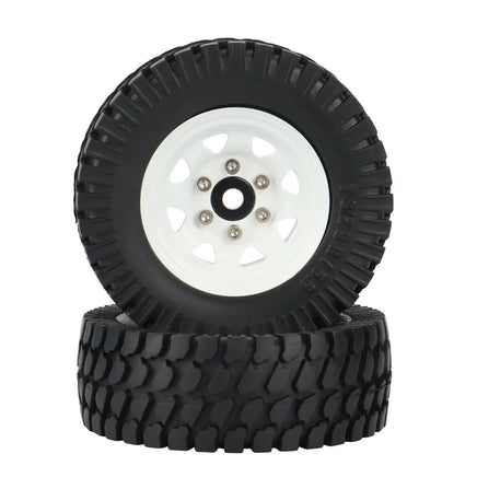 Lusy Store LLC 1.55 Metal Beadlock Wheel Rim Tire Set for 1/10 RC Crawler Car Toys