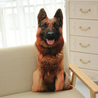 3D Cute Curved Dog Pillow 50cm Pillow Realistic Animal Funny Dog Head Role Playing Home Decoration Sofa Ornament Lusy Store