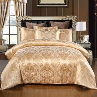 Satin Duvet Cover  Size, Floral Jacquard Satin Duvet Cover Set 3 Piece Luxury Silk Like Bedding Comforter Cover Set Lusy Store