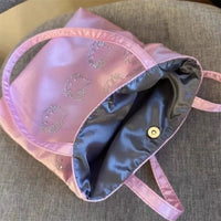 Hello Kitty Kawaii Shoulder Bag Advanced Silk Korean Diagonal Outdoor Travel Cross Bags Hot Fix Sparkling Storag Gifts for Girls
