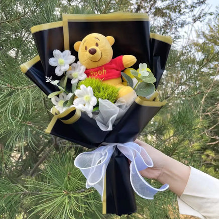 Lusy Store LLC Winnie the Pool Eeyore Bouquet Stuffed Animals Flower Bouquet Home Decoration Valentine Christmas Gifts Bouquet
