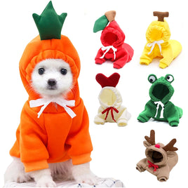 Lusy Store LLC Cute Fruit Dog Clothes for Small Dogs Hoodies Warm Fleece Pet Clothing for Puppy Small Medium Dogs pet