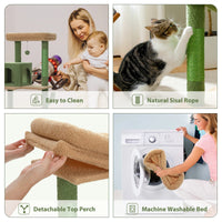 Large Cactus Cat Tree with Hammock & Condo