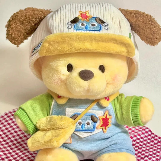 Lusy Store LLC Chubby Spring Outing Plan Series Pooh Bear Stuffed Plush Toys Kawaii Winnie the Pooh Plush Dolls Gifts Plush