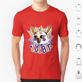 Lolbit T Shirt Cotton Men Women DIY Print Fnaf Lolbit Game Horror Five Nights At Video Game Fnaf Lolbit Animatronic Cute M-Tee-Red