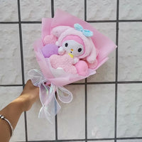 Kuromi My Melody Cinnamoroll Hello Kitty Plush Bouquet Woman Valentine's Day Girls Christmas Gifts Cartoon Bouquet-10