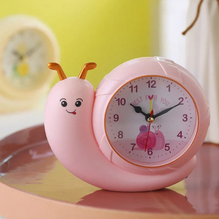 Children's Cute Alarm Clock Cartoon Snail Small Bedroom Home Wall Decor Hanging Table Clock