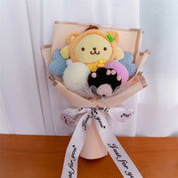 Kuromi My Melody Cinnamoroll Hello Kitty Plush Bouquet Woman Valentine's Day Girls Christmas Gifts