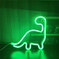 Lusy Store LLC Dinosaur Neon Light Decoration Pendant LED Neon Sign Lamp Festival Atmosphere Bedroom Party Home Decor Neon Sign