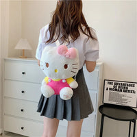 24 Styles Sanrio Plush Doll Kawaii Cinnamorol Plush Stuffed Backpack Girl's Cartoon Bag Gift Bag Girlfriend Child Birthday Gift 22 33X27X10cm
