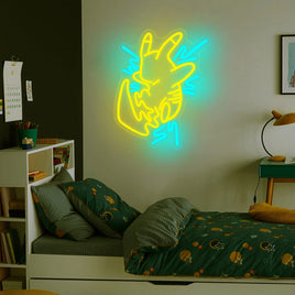 Lusy Store LLC Pikachu Neon Sign for Gaming Room LED Neon Light Sign Perfect for Bedroom Gifts Neon Sign