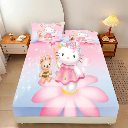 Hello Kitty Fitted Sheet Suitable For Children And Adults Home Decor 3