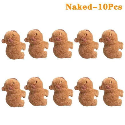1-20PCS Rytanda Capybara Clap Circle Toys Slap Snap Wrap Wristband Bracelet Capybara Plush Hand Ring Fun Pop Circles Kids Gift Naked-10PCS