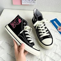 Sanrio Hello Kitty High Top Canvas Shoes - Kawaii Preppy Skateboard Sneakers 3