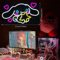 Lusy Store LLC Cinnamoroll Neon Sign Cute LED Neon for Bedroom Room Decor Gift Neon Sign