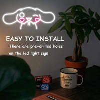 Lusy Store LLC Cinnamoroll Dimmable Led Neon Light For Wall Art Decor Game Room Bedroom Decor Holiday Gift Neon Sign