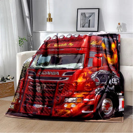 3D S-Scania Top Class Truck Cartoon Soft Blankets,Throw Blanket Comfortable Blanket for Picnic Beds Sofa Home Bedroom Lusy Store