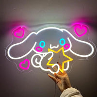 Lusy Store LLC Cinnamoroll Neon Sign Cute LED Neon for Bedroom Room Decor Gift Neon Sign