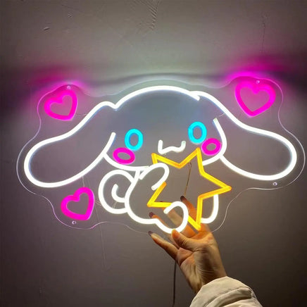 Lusy Store LLC Cinnamoroll Neon Sign Cute LED Neon for Bedroom Room Decor Gift Neon Sign