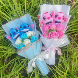 Lusy Store LLC Stitch Plush Doll Toy Stuffed Animals Bouquet Gifts Bouquet