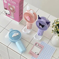 Sweet Mini Fan Cartoon Cinnamoroll Hello Kitty Kuromi Melody Small Fan
