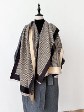 Lusy Store 2024 Winter Women Cashmere Scarf Thick Warm Pashmina Shawls Wraps Floral  Jacquard Lady Blanket Echarpe Bufanda Female New 